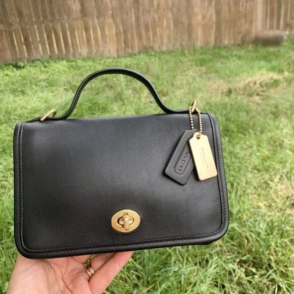 Vintage Coach Casino #9924 Crossbody Bag BLACK - Picture 8 of 16